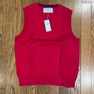 Old Navy V-Neck Red Sweater Vest